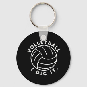 Volleyball I Dig It Fun Key Ring
