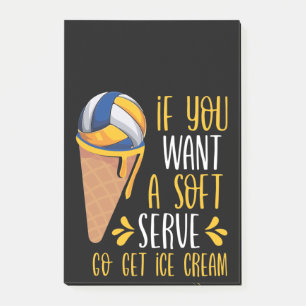 Volleyball ice cream post-it notes