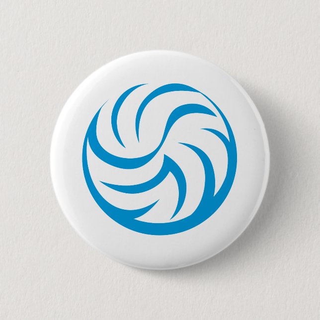 Volleyball Icon 6 Cm Round Badge (Front)