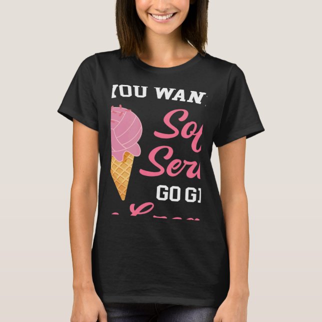 Volleyball If You Want A Soft Serve Ice Cream Men  T-Shirt (Front)