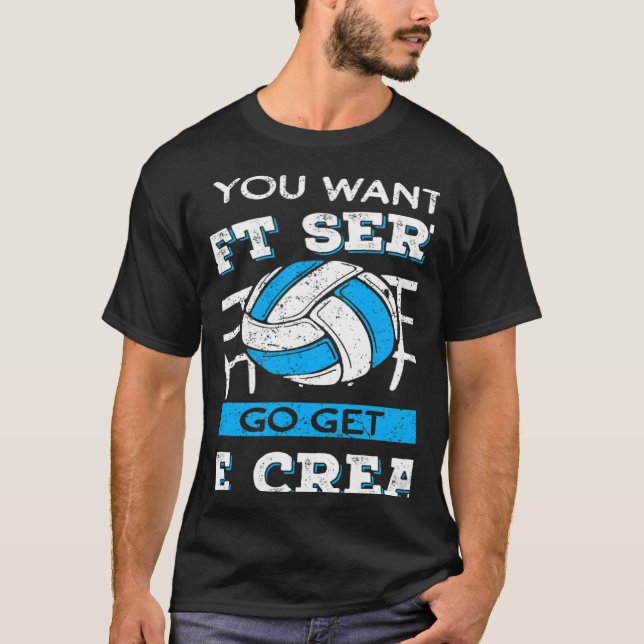 Volleyball If You Want A Soft Serve Ice Cream Men  T-Shirt (Front)