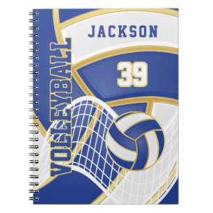 Volleyball 🏐 in Blue and White Notebook