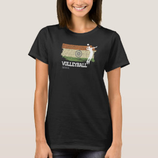 Volleyball India Flag Girls Volleyball Women T-Shirt