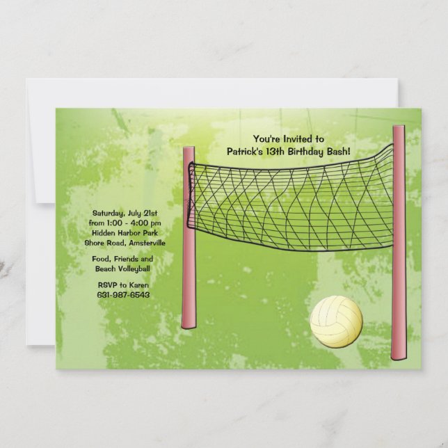 Volleyball Invitation (Front)