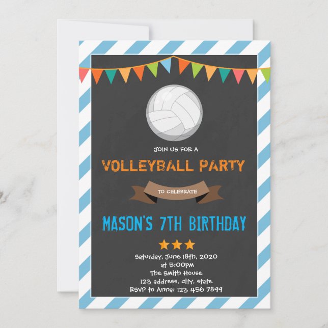 Volleyball invitation poster (Front)