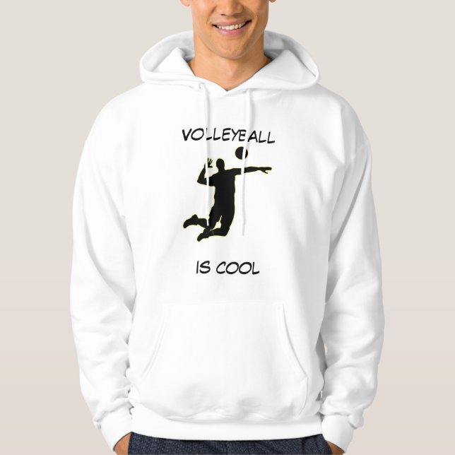 Volleyball Is Cool customisable Hoodie. Hoodie (Front)
