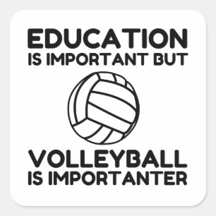 VOLLEYBALL IS IMPORTANTER SQUARE STICKER