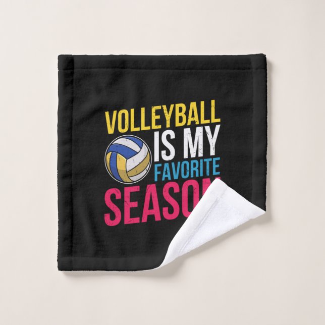 Volleyball Is My Favorite Season Wash Cloth (Wash Cloth)