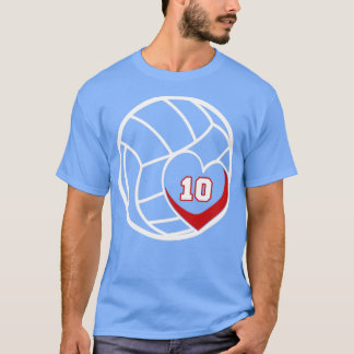 Volleyball Jersey Number 10 Design Player Mum Game T-Shirt