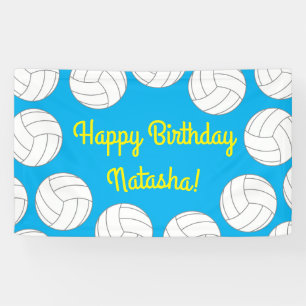 Volleyball Kids Birthday Party Sports Banner