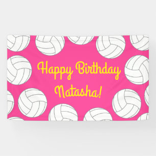 Volleyball Kids Birthday Party Sports Banner