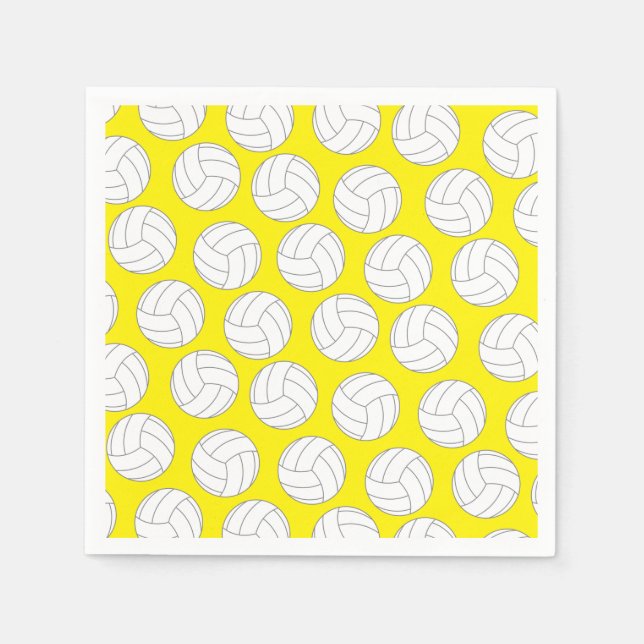 Volleyball Kids Birthday Party Sports Napkin (Front)