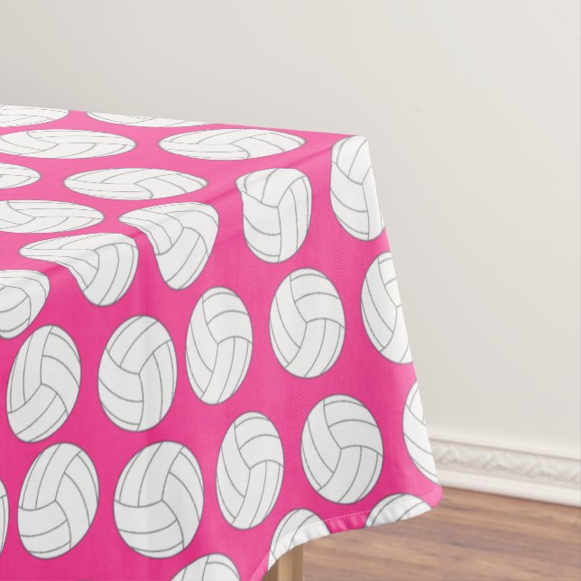 Volleyball Kids Birthday Party Sports Tablecloth (In Situ)