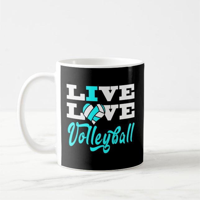Volleyball Live Love Blue For Ns Coffee Mug (Left)