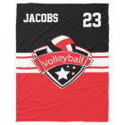 Volleyball Logo in Red, White & Black