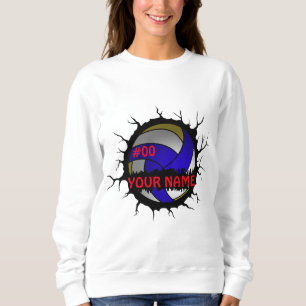 Volleyball Logo, Volleyball Custom Name Sweatshirt