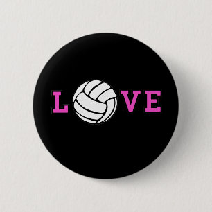 Volleyball Love 6 Cm Round Badge