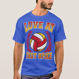 Volleyball Love At First Spike Player Coach Team T T-Shirt