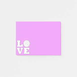 Volleyball LOVE Custom Colour Sports Post-it Notes