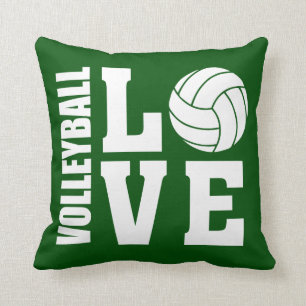 Volleyball Love Green Cushion