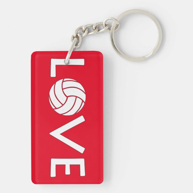 Volleyball Love Key Ring (Back)
