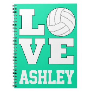 Volleyball Love Notebook for Tennis Players & Fans
