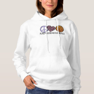 Volleyball Lover fun - Peace Love Volleyball  Hoodie