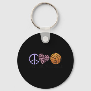 Volleyball Lover fun  Peace Love Volleyball  Key Ring