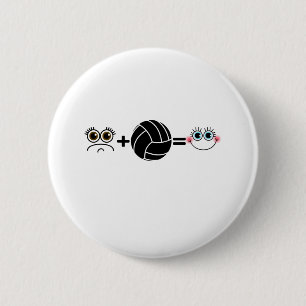 Volleyball Lover Happy Team Player Coach 6 Cm Round Badge