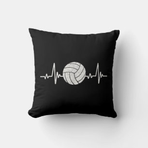 Volleyball Lover Heartbeat Vintage Retro Volleybal Cushion
