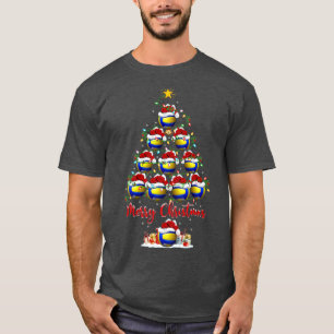 Volleyball Lover Matching Santa Volleyball Christm T-Shirt