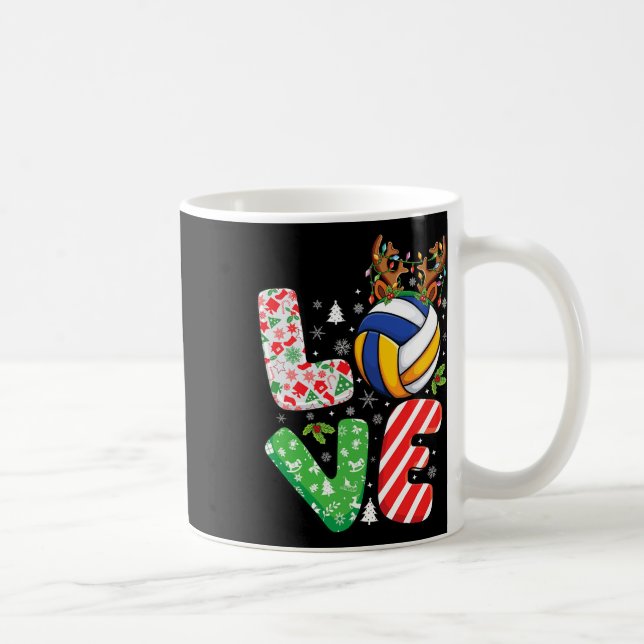 Volleyball Lovers Boys Girls Kids Xmas Christmas V Coffee Mug (Right)
