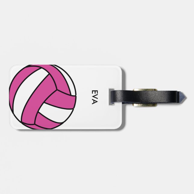 Volleyball Luggage tag add your name (Back Horizontal)