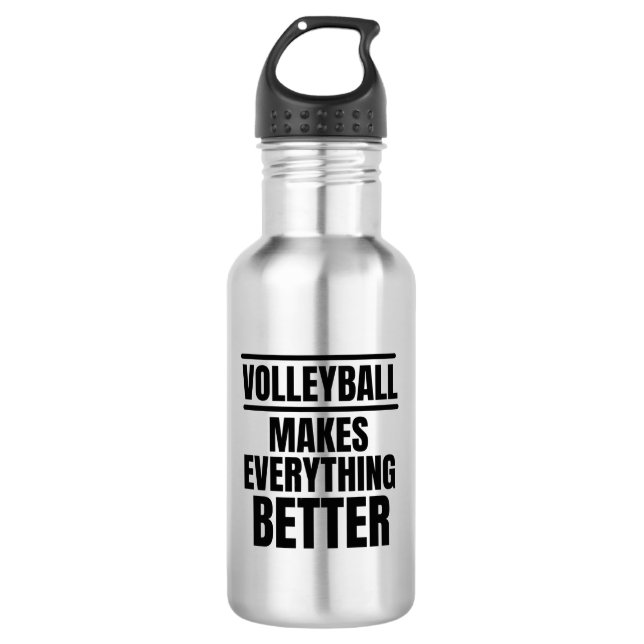 Volleyball makes everything better 710 ml water bottle (Front)