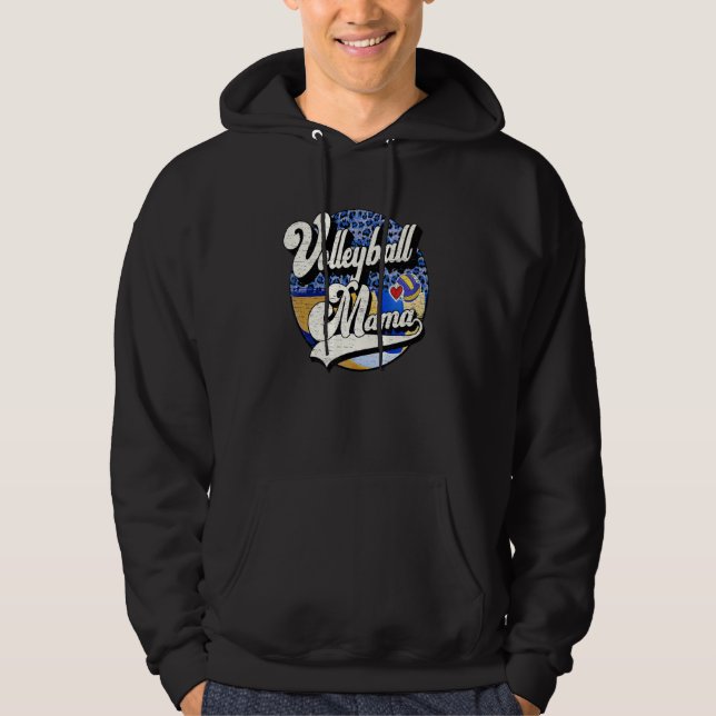 Volleyball Mama Vintage Volleyball Family Matching Hoodie (Front)