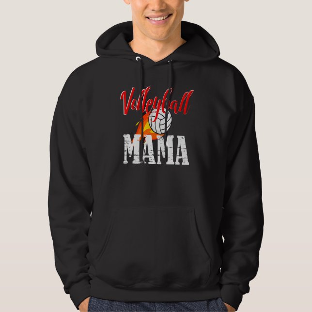 Volleyball Mama Volleyball   Hoodie (Front)