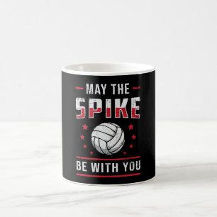Volleyball May The Spike Be With You Retro Player Coffee Mug