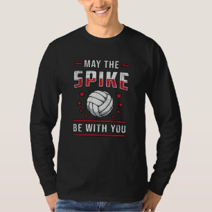 Volleyball May The Spike Be With You Retro Player T-Shirt
