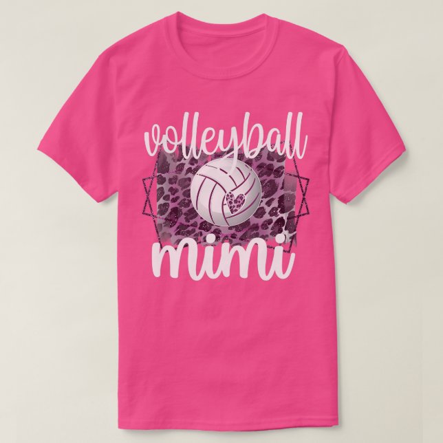 Volleyball Mimi Grandma Of Volleyball Player Mimi  T-Shirt (Design Front)
