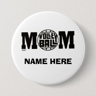 VOLLEYBALL MOM BUTTON (CUSTOM)