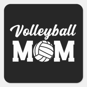 Volleyball Mom Cute Mom Life Square Sticker