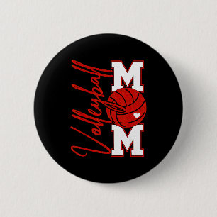 Volleyball Mom Game Day Mama Srts Volleyball Famil 6 Cm Round Badge