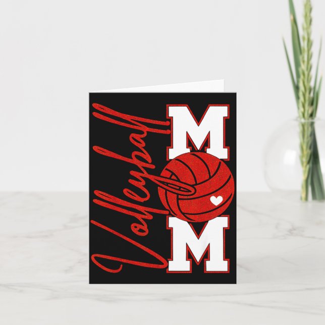 Volleyball Mom Game Day Mama Srts Volleyball Famil Card (Front)