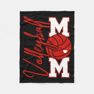 Volleyball Mom Game Day Mama Srts Volleyball Famil Fleece Blanket