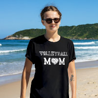 Volleyball Mom Heart-shaped Volleyball T-Shirt