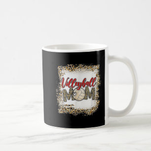 Volleyball Mom Leopard Fun Sport Ball Mom Mother's Coffee Mug