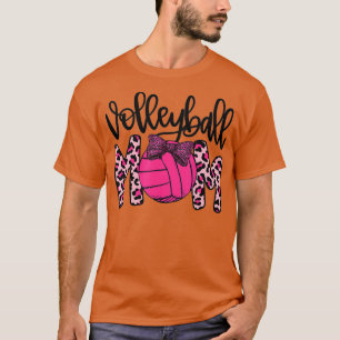 Volleyball Mom Pink Ribbon Breast Cancer Awareness T-Shirt