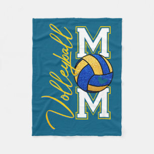 Volleyball Mom Srts Lover Gameday Mother's Day Mam Fleece Blanket