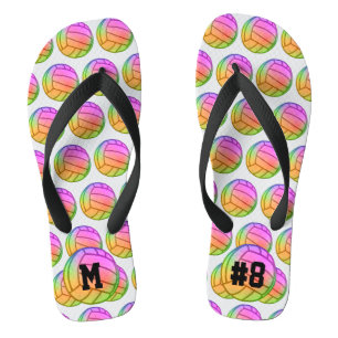 Volleyball Monogram Flip Flops