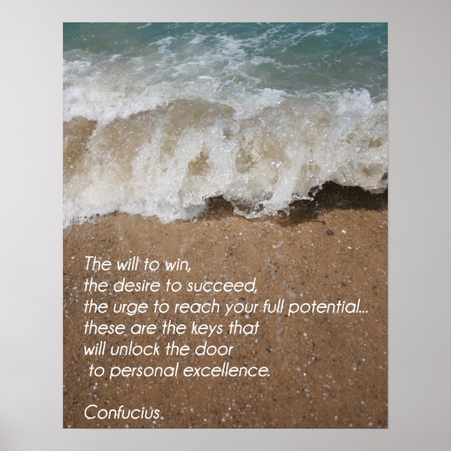 Volleyball motivation poster - Personal Excellence (Front)